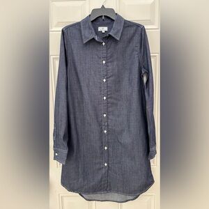 NWOT AG Adriano Goldschmied Women's S Chambray Long Sleeve Tunic Shirtdress USA